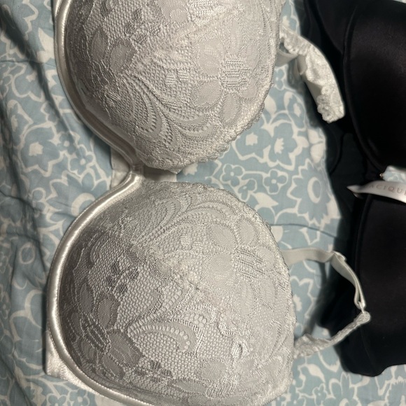 Cacique Lace and Satin Bra Trio - Black, Gold, White - Picture 2 of 11